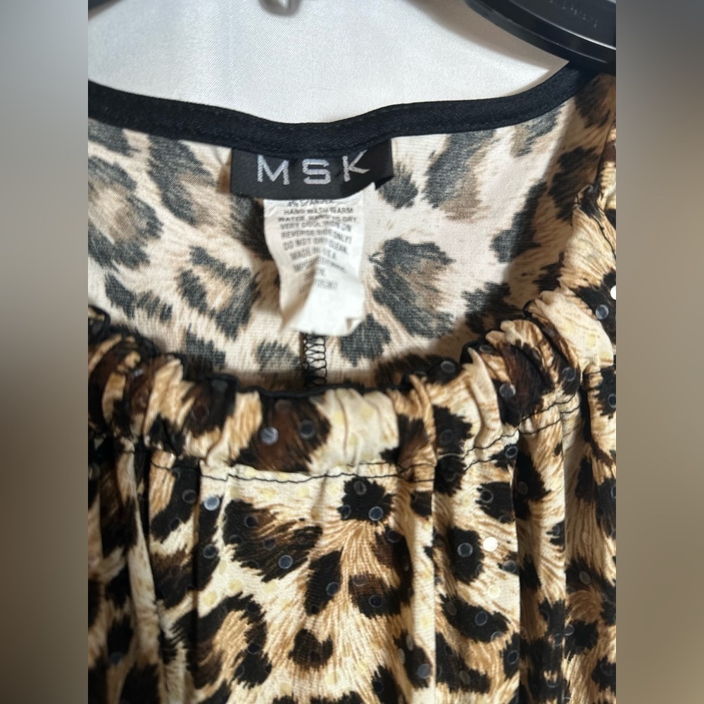 MSK Sequin Animal Print Sleeveless Dress - Picture 3 of 4